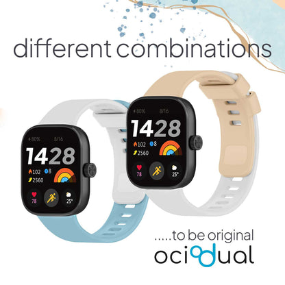 Correa Reloj Inteligente Compatible con Xiaomi Smart Band 8 Pro, Redmi Watch 4, Pulsera Reloj Inteligente de Silicona, Resistente al Sudor, Transpirable,