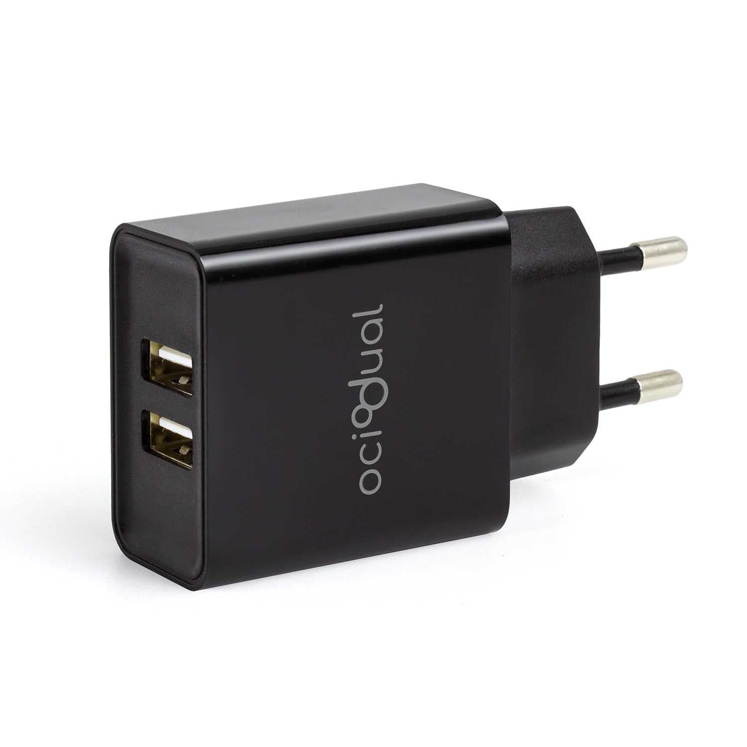 Cargador de Pared EU, 2 Puertos USB de 5v, 2.1A, 10W, Cargador para Smartphones, Adaptador de Corriente para Enchufe USB, Carga