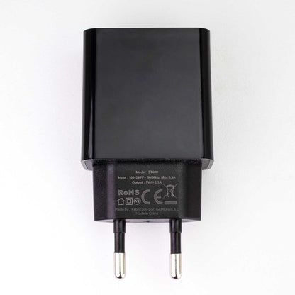 Cargador de Pared EU, 2 Puertos USB de 5v, 2.1A, 10W, Cargador para Smartphones, Adaptador de Corriente para Enchufe USB, Carga