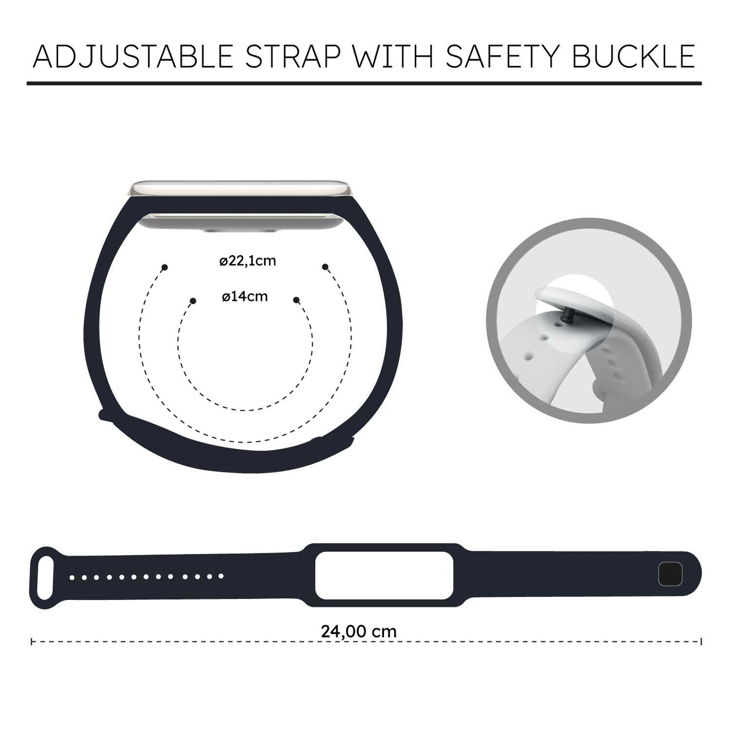 Correa de Recambio Compatible con Xiaomi Smart Band 8 Active/Redmi Smart Band 2, de color Azul Oscuro, Pulsera de Repuesto de Silicona Suave Flexible Sport Goma