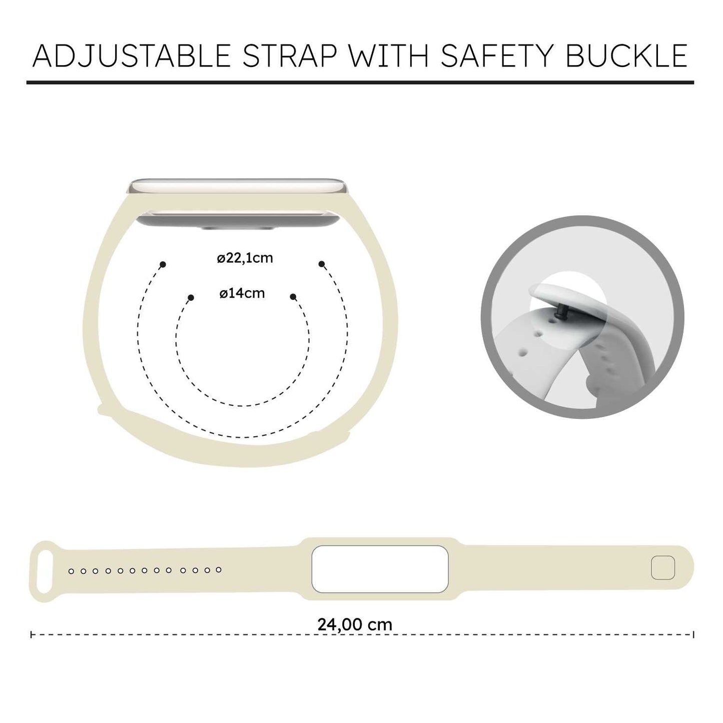 Correa de Recambio Compatible con Xiaomi Smart Band 8 Active/Redmi Smart Band 2, de color Beige, Pulsera de Repuesto de Silicona Suave Flexible Sport Goma