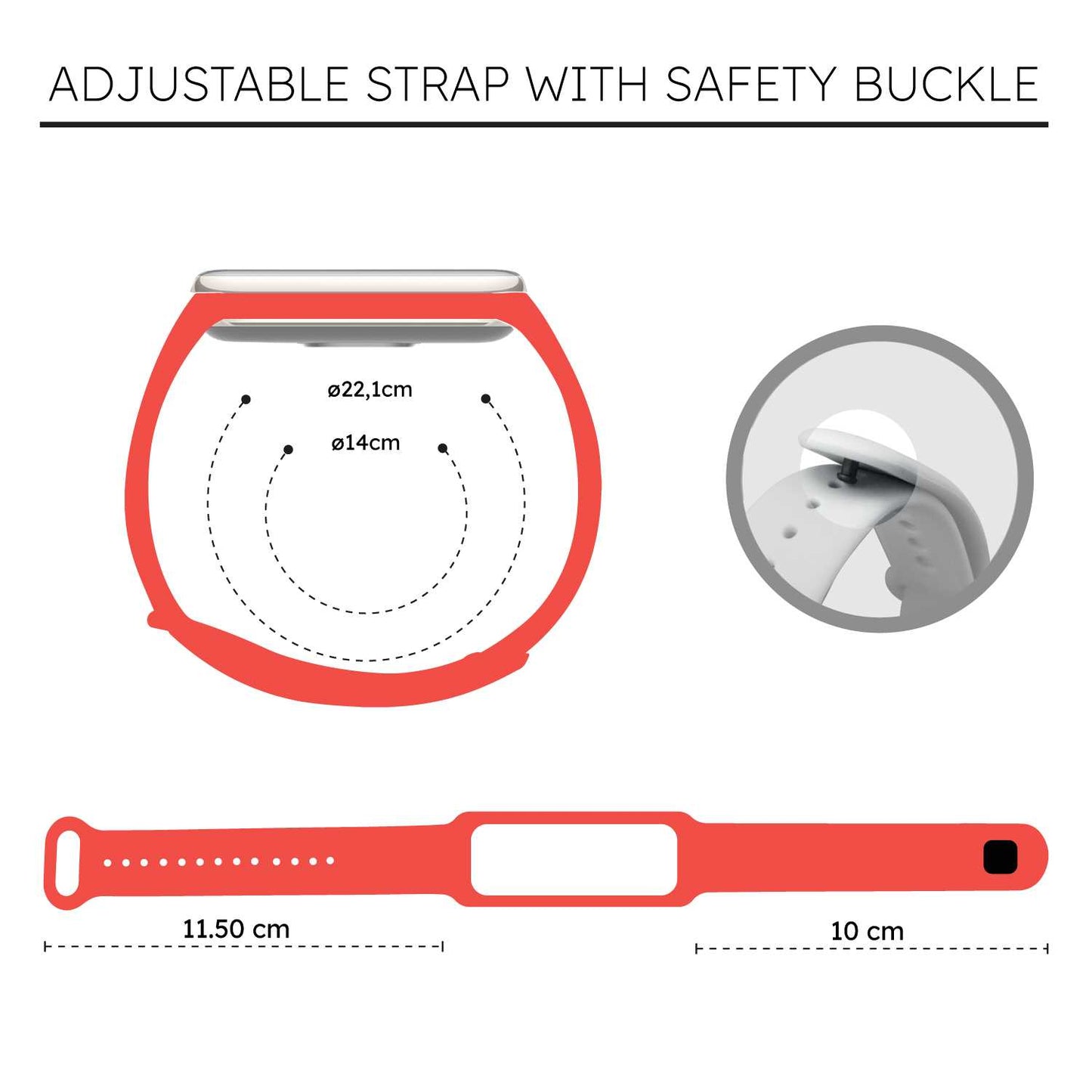 Correa de Recambio Compatible con Xiaomi Smart Band 8 Active/Redmi Smart Band 2, de color Rojo, Pulsera de Repuesto de Silicona Suave Flexible Sport Goma