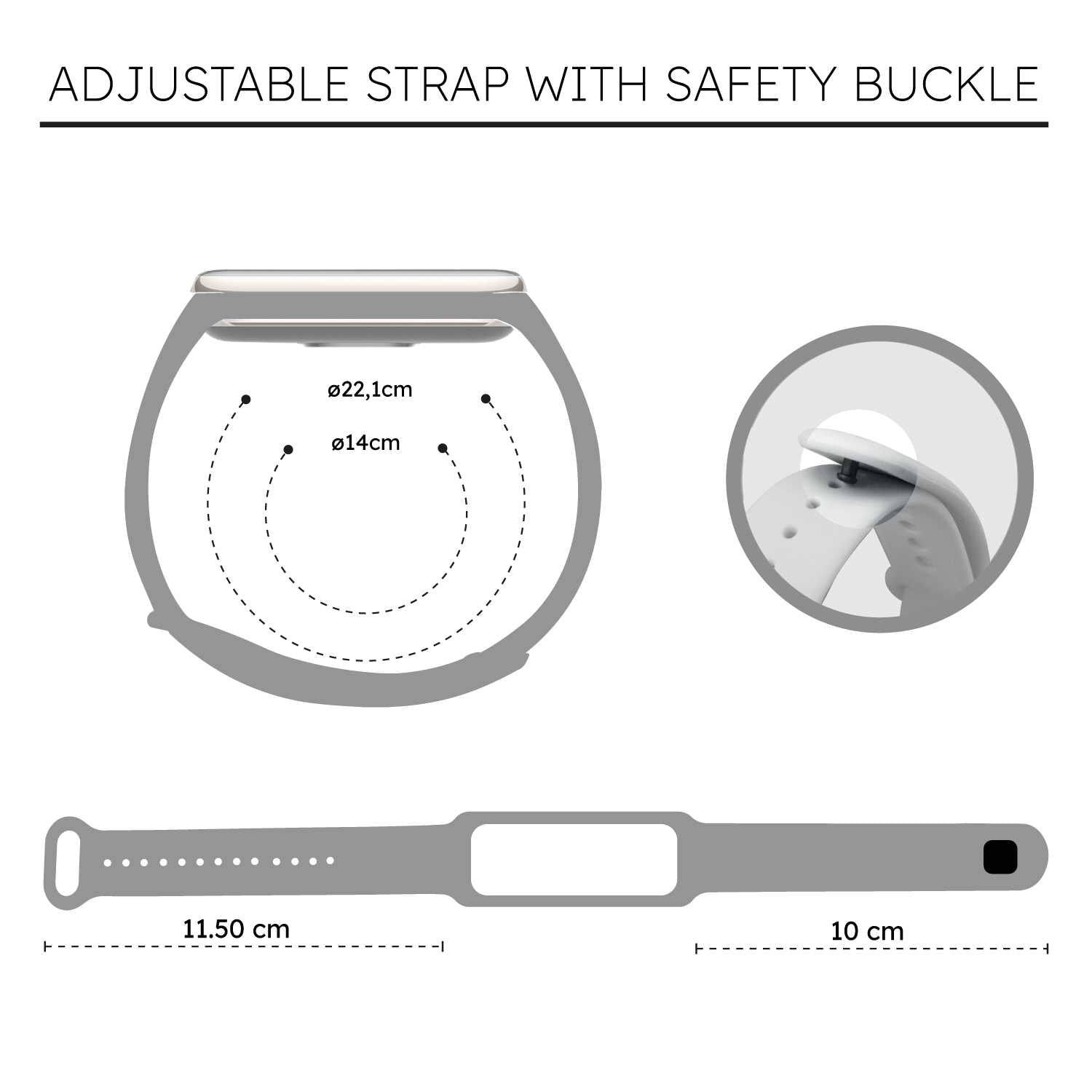 Correa de Recambio Compatible con Xiaomi Smart Band 8 Active/Redmi Smart Band 2, de color Gris, Pulsera de Repuesto de Silicona Suave Flexible Sport Goma