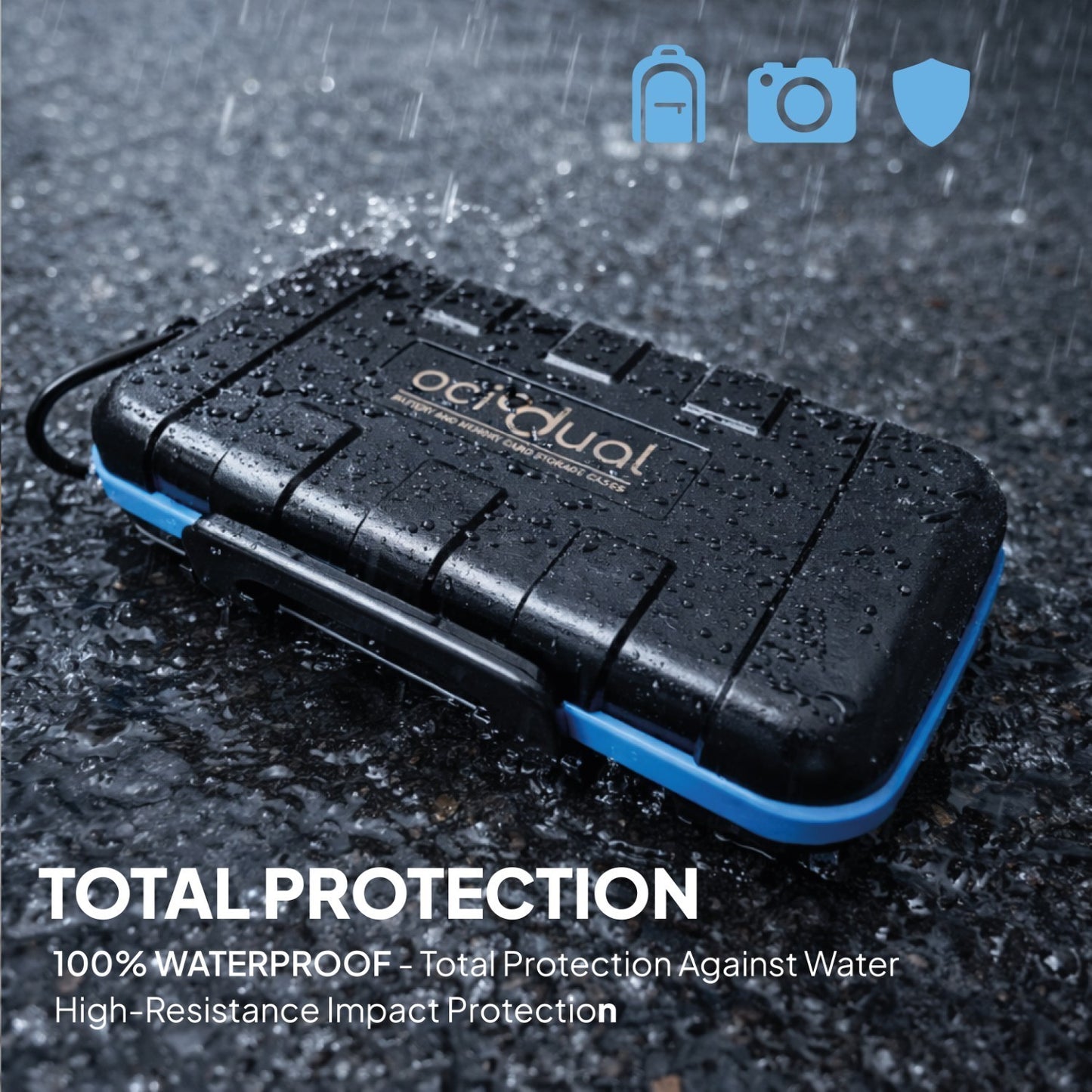 Ociodual Estuche Organizador para Tarjetas de Memoria y Pilas AA/AAA, Compacto, Resistente al Agua y Portátil