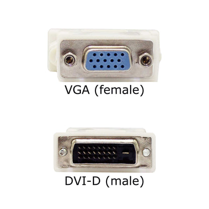 Adaptador Conversor de DVI-D 24+1 pines Dual-LINK Macho VGA A Hembra 15 Pin