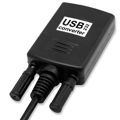Cable Adaptador Negro Conversor Convertidor de USB a Puerto Serie DB9 RS-232 RS232 9 Pines 0.8m Macho para Impresora