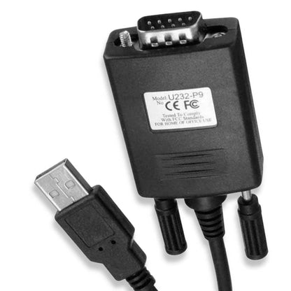 Cable Adaptador Negro Conversor Convertidor de USB a Puerto Serie DB9 RS-232 RS232 9 Pines 0.8m Macho para Impresora