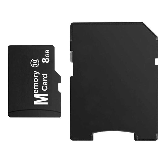 Tarjeta de Memoria Micro SD 8GB Class 10 con Adaptador para Smartphones Negra