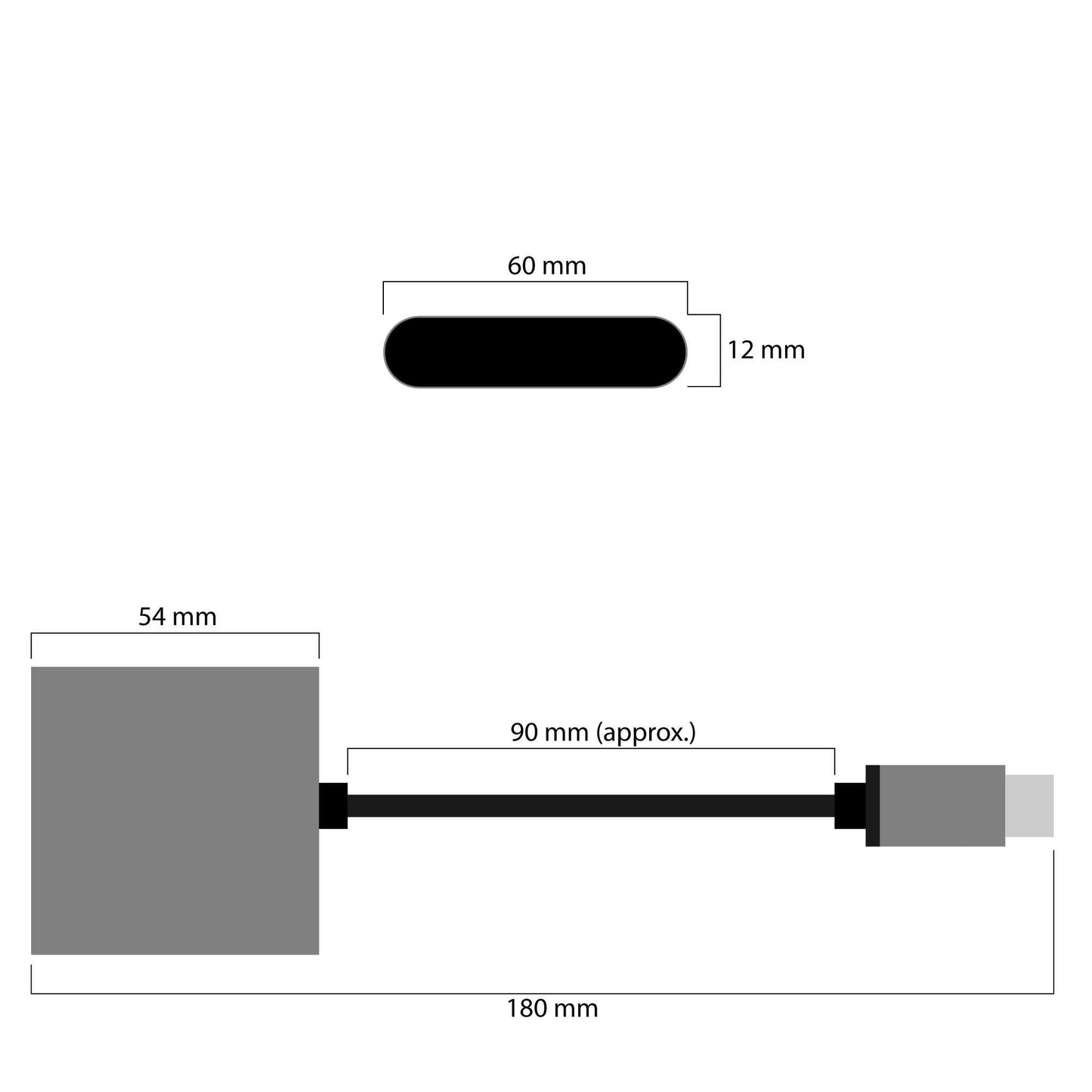 Adaptador de USB 3.1 Tipo C Macho a USB Type A y Salida HDTV Hembras Audio Video Transferencia Datos Gris Negro Cable Conversor USB Tipo C 3.1 Multipuerto Adapter Converter