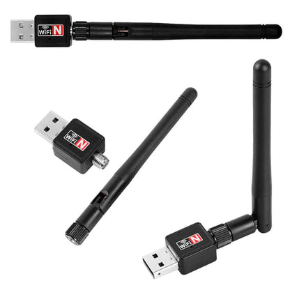Tarjeta de Red Inalámbrica Externa Antena WIFI USB Adaptador 150Mbps 2dBi LAN Wireless Ethernet Receptor Inalámbrico