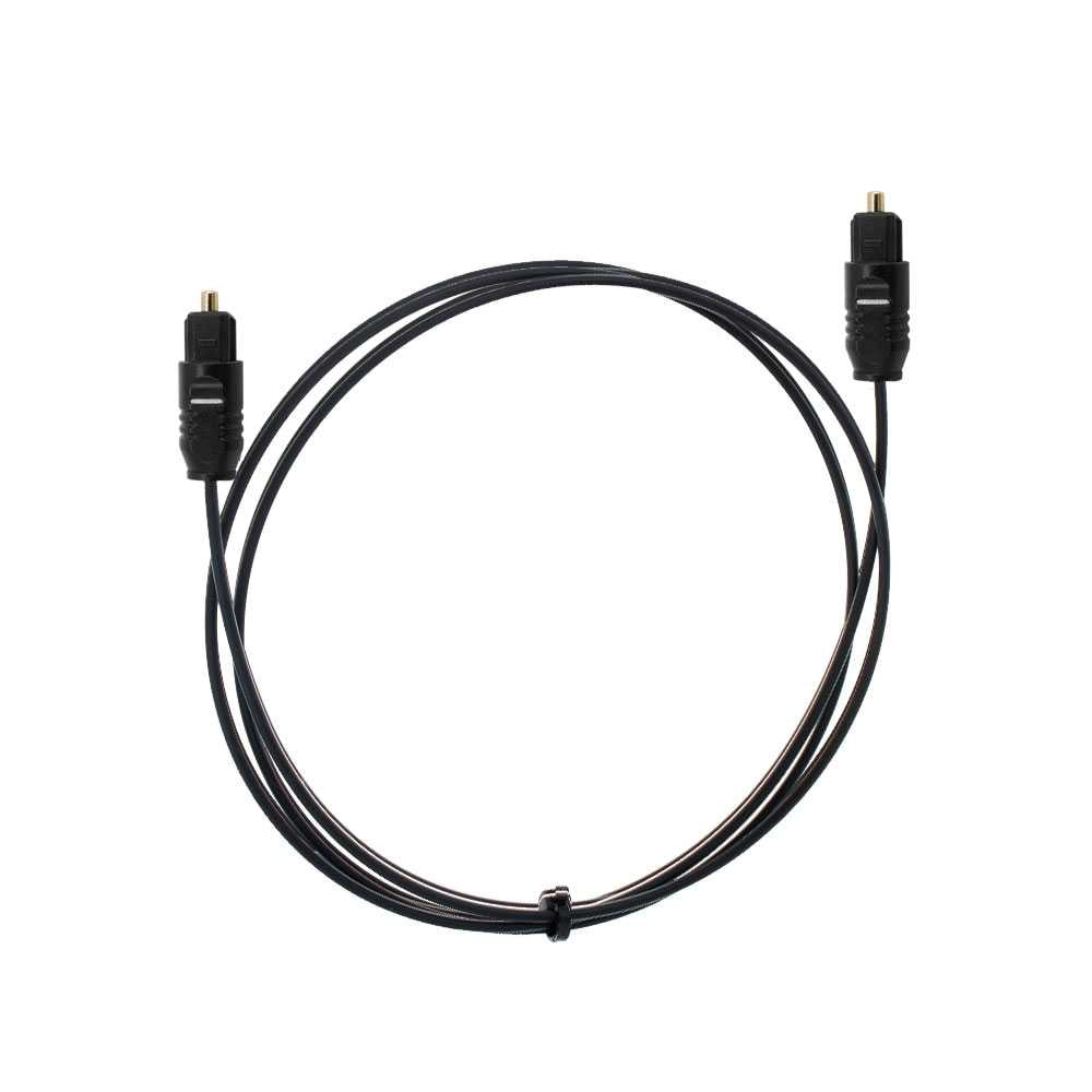 Cable Toslink Audio Digital Fibra Optica 1m de Macho para DVD HDTV Blu Ray Consolas Smart TV Negro