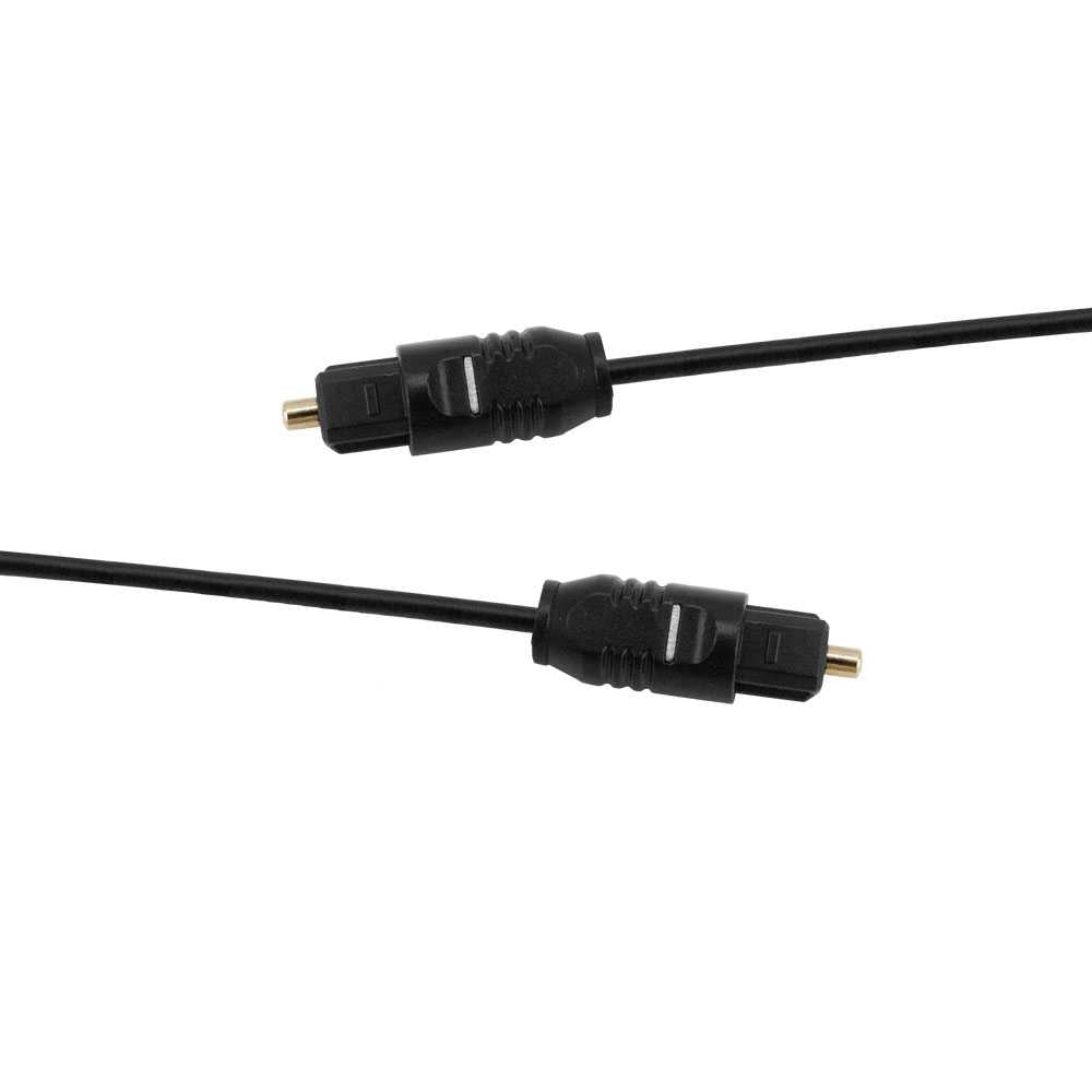 Cable Toslink Audio Digital Fibra Optica 1m de Macho para DVD HDTV Blu Ray Consolas Smart TV Negro