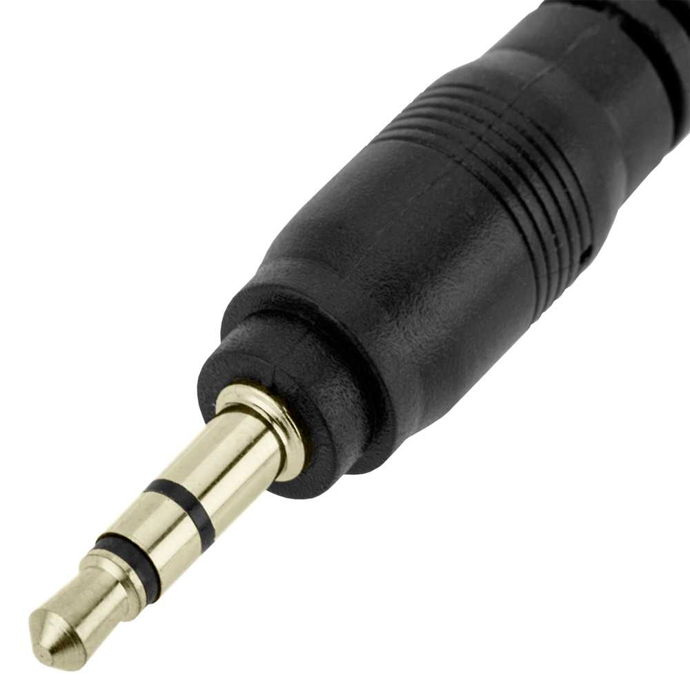 Adaptador Divisor de Mini Jack 3.5mm Macho a 2 Hembras Negro Cable Splitter Audio Duplicador para Auriculares Altavoces