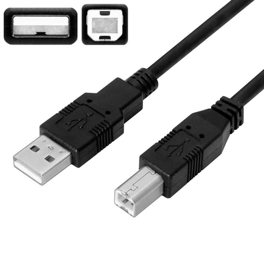 NANOCABLE 10.01.0103-BK Cable USB 2.0 para Impresora Escáner 1,8m con Conector Tipo A/M B/M Negro Modelo Blindado Macho
