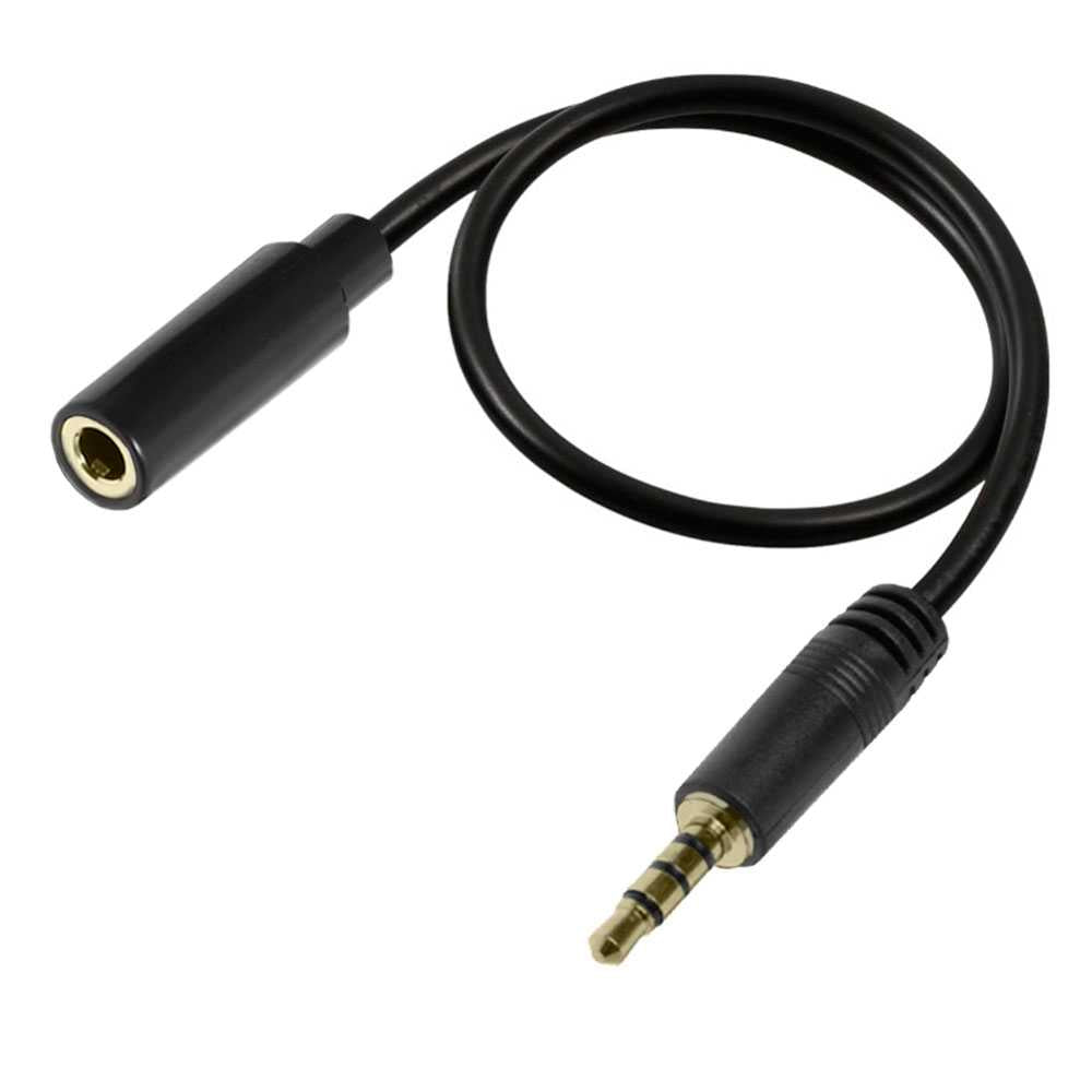 Cable negro de extension alargador audio mini Jack 3.5 mm Macho a