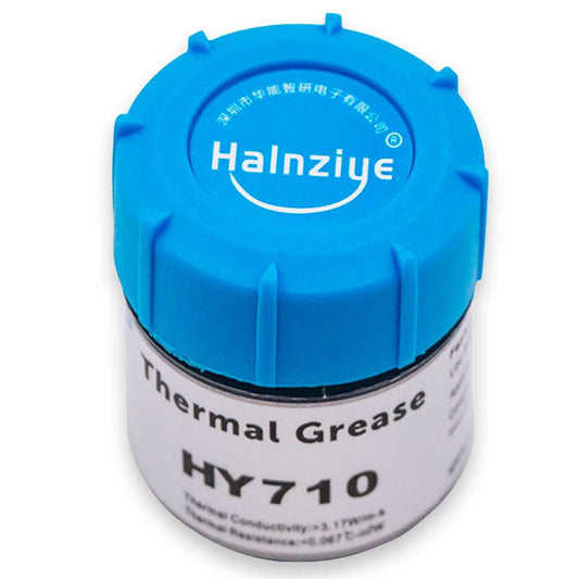 Pasta Térmica Halnziye HY710 3.17W/m-k Plateada Bote de 10g Silicona Masilla Grasa Disipadora para Procesadores CPU