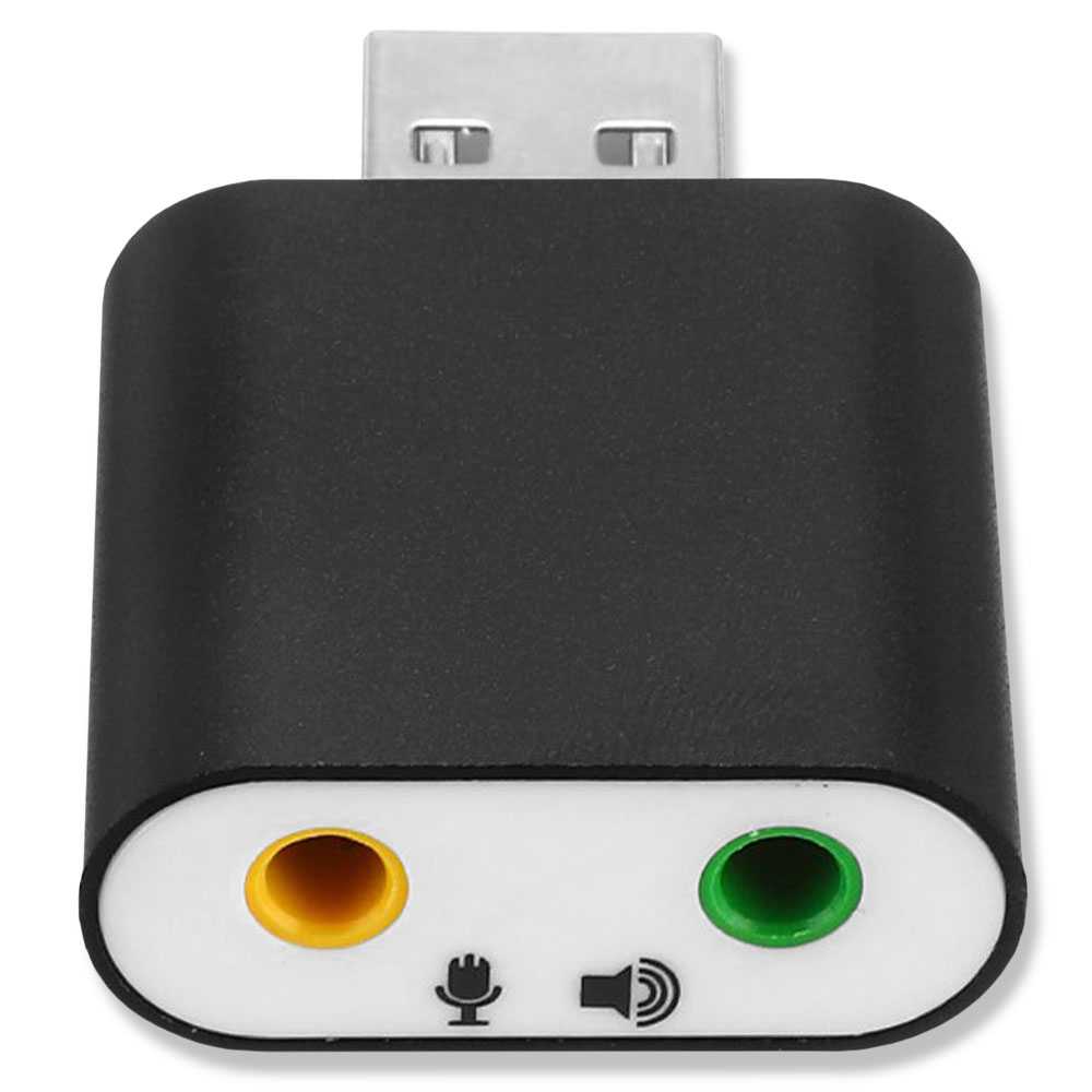 Adaptador USB a Jack 3.5mm Micrófono/Auriculares Estéreo Tarjeta de Sonido  3D PC