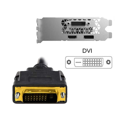 Cable Conector DVI a DVI Doble Macho M-M para Pantalla Ordenador de Mesa Portátil Monitor Proyector
