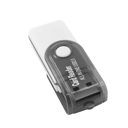 Multi Lector de Tarjetas USB 2.0 con Tapa para SDHC MMC MicroSD TF Micro SD USB Flash Negro