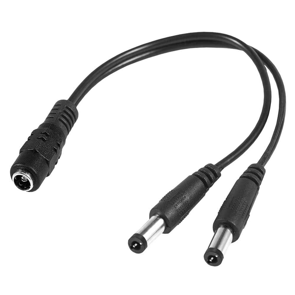 Divisor de Corriente para Camara de Seguridad, Cable DC para CCTV 5.5x2.1mm 1 a 2 M/H Cable Alimentación Jack Macho