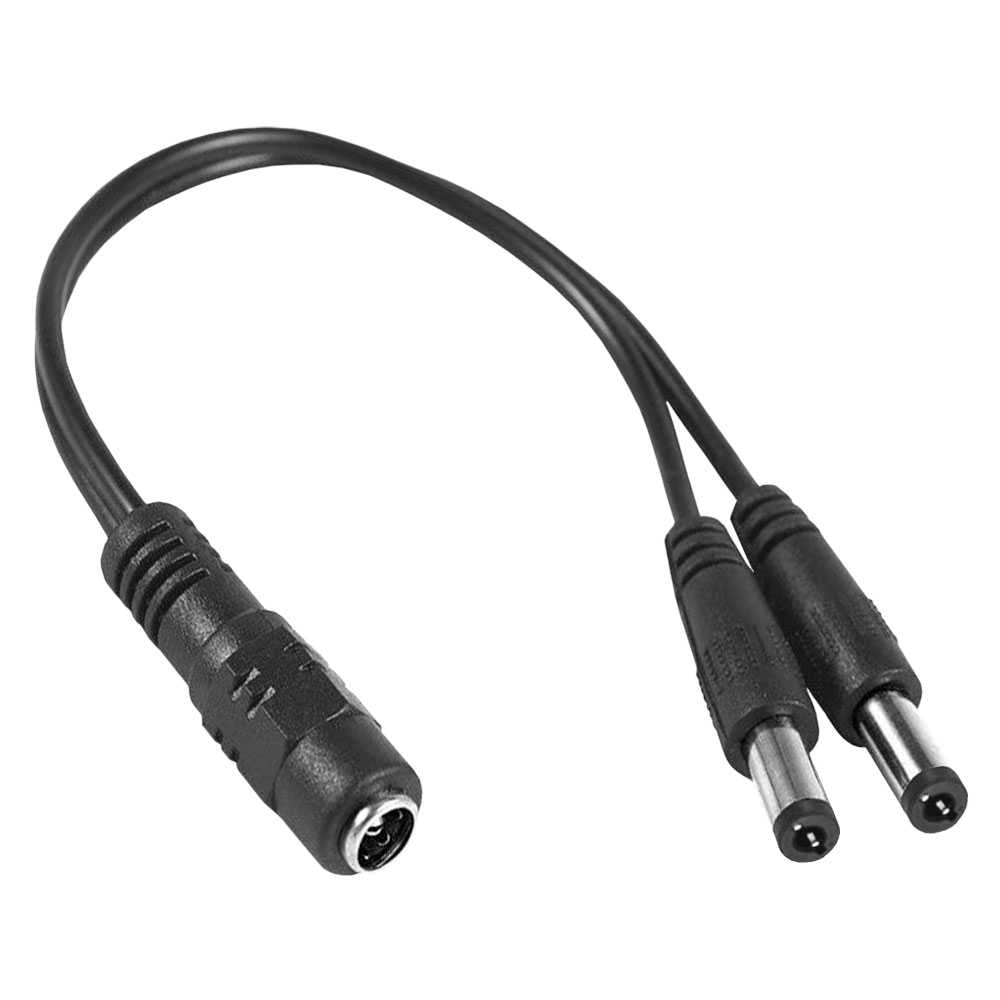 Divisor de Corriente para Camara de Seguridad, Cable DC para CCTV 5.5x2.1mm 1 a 2 M/H Cable Alimentación Jack Macho