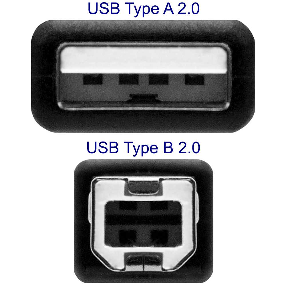 NANOCABLE Cable USB 2.0 Macho para Impresora Tipo A/M-B/M Negro 10.01.0103-BK 1,8m Compatible Epson Canon Brother HP