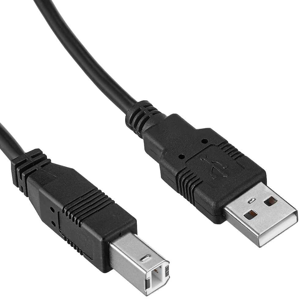 NANOCABLE Cable USB 2.0 Macho para Impresora Tipo A/M-B/M Negro 10.01.0103-BK 1,8m Compatible Epson Canon Brother HP