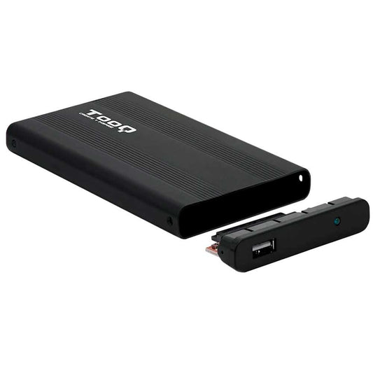 Tooq Caja Externa de HDD Disco Duro Externo 2.5 Pulgadas SSD SATA Hasta 2TB a USB 2.0 Carcasa Aluminio LED TQE-2510B