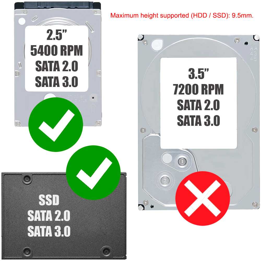 Tooq Caja Externa de HDD Disco Duro Externo 2.5 Pulgadas SSD SATA Hasta 2TB a USB 2.0 Carcasa Aluminio LED TQE-2510B