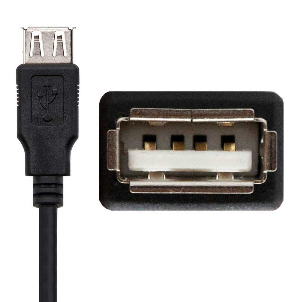 Nanocable 10.01.0204-BK 3m Cable Conector USB 2.0 Tipo A de Macho Hemb –  OcioDual