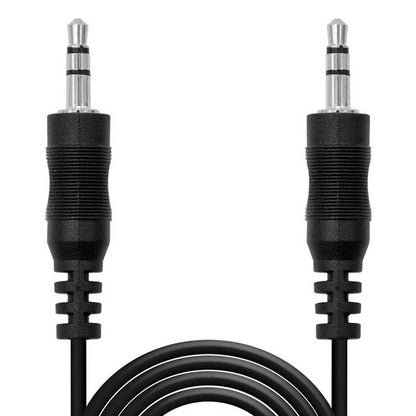 Nanocable 10.24.0100 0,3m Cable de Sonido Estéreo Jack 3.5mm M/M Negro Auxiliar Audio para Radio AUX Coche