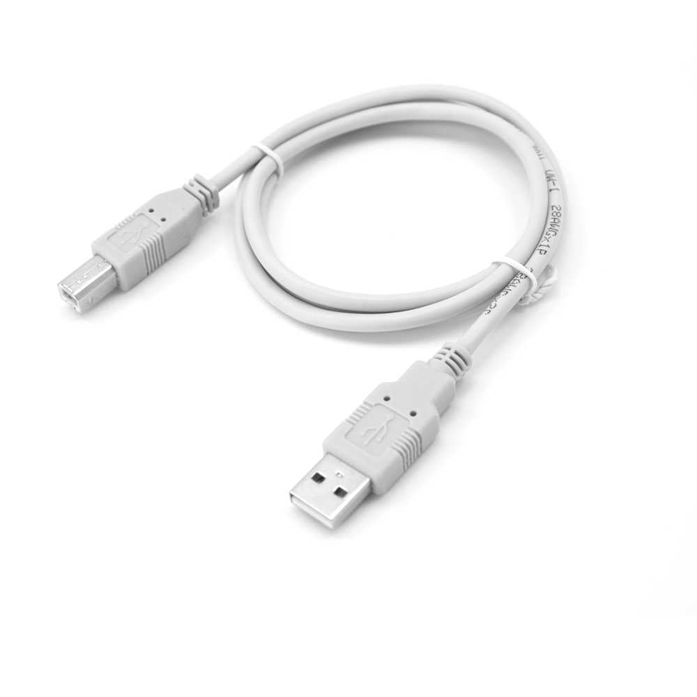 NANOCABLE Cable USB 2.0 Macho para Impresora Tipo A/M-B/M Beige 10.01.0102-BK 1m Compatible Epson Canon Brother HP