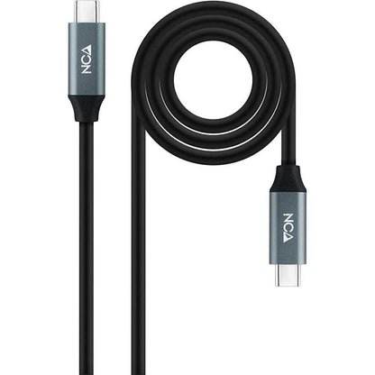 NANOCABLE  Cable USB 3.2 Gen2x2 USB-C/M-USB-C/M, Negro, 0.5 m, 20Gbps 5A/100W 4K/60Hz