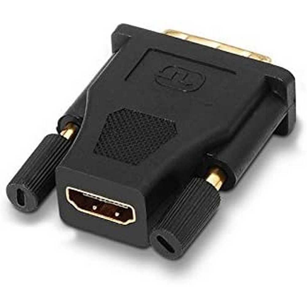 Adaptador DVI a Conector Tipo HDMI 24+1/M-HDMI A/H Convertidor Negro Ordenador Monitor Projector HDTV