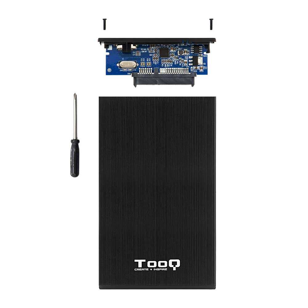 TooQ Carcasa para discos duros HDD de 2.5'(SATA I/II/III 9.5 mm USB 3.0)