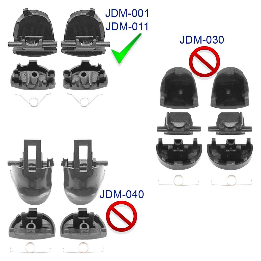 Botones Gatillos L1 L2 R1 R2 con Muelles Negro Compatible con Mando PS4 V1 FAT CUH-ZCT1 JDS-001 JDS-011 JDS001 JDS011