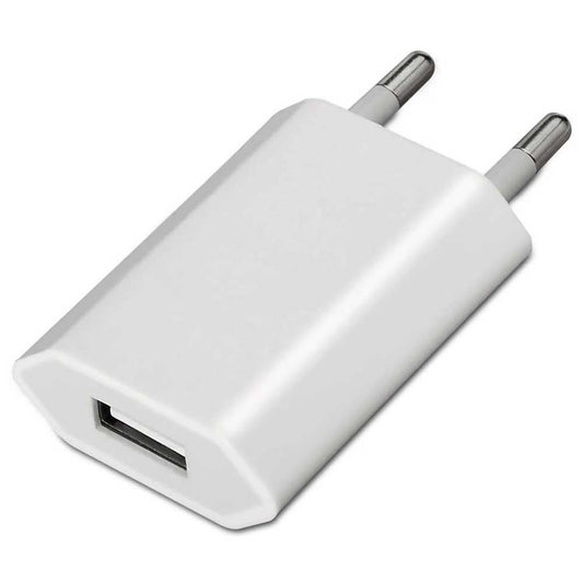 Aisens A110-0063 5V 1A Cargador de Red USB Transformador para Smartphones Tablet Carga Pared EU 2 Pin Adaptador Blanco