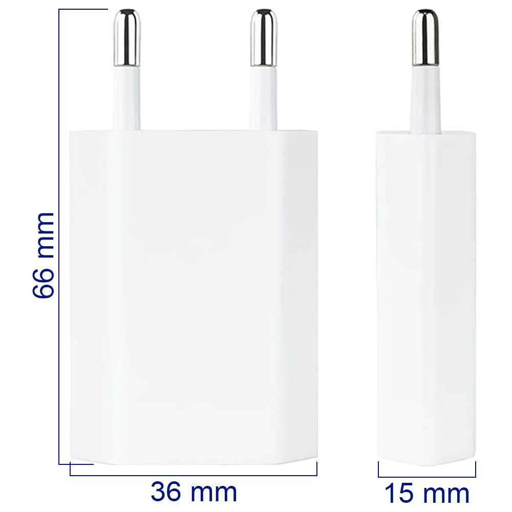 Aisens A110-0063 5V 1A Cargador de Red USB Transformador para Smartphones Tablet Carga Pared EU 2 Pin Adaptador Blanco