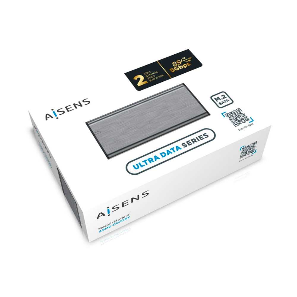 Aisens Ultra Data Caja Externa para Disco Duro 3.5 SATA USB 3.0 Negro