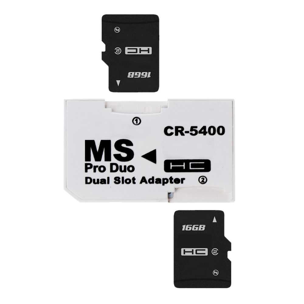 Adaptador Dual Micro SD SDHC A Memory Stick Pro Duo PSP MicroSD Hasta 32 GB