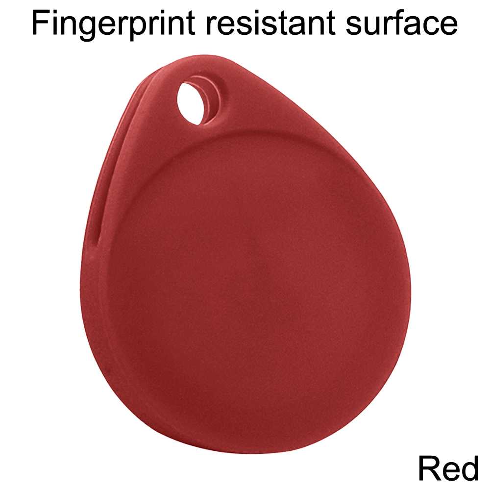 Funda Protectora de Silicona Suave Elástica Blanda Llavero Compatible con AirTag Roja Cubierta Goma Gel Flexible