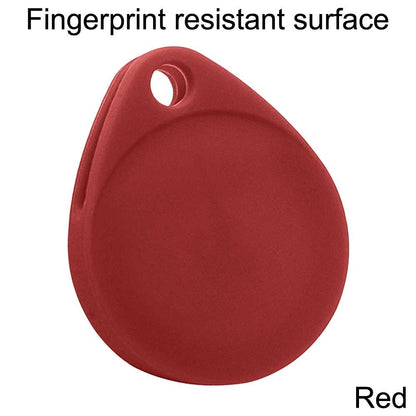 Funda Protectora de Silicona Suave Elástica Blanda Llavero Compatible con AirTag Roja Cubierta Goma Gel Flexible