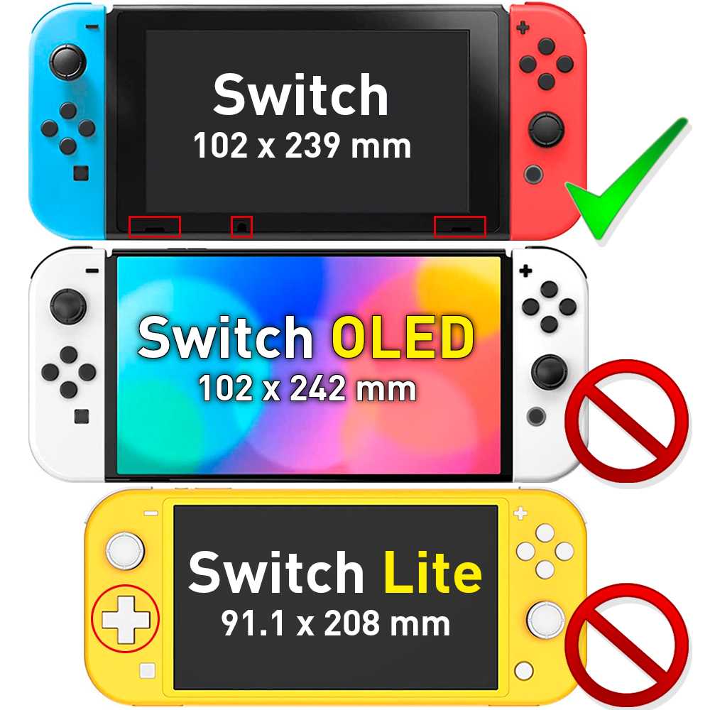 Protector de Pantalla Cristal Templado Premium Compatible con Nintendo Switch Vidrio Plano 9H Anti Golpes 2.5D