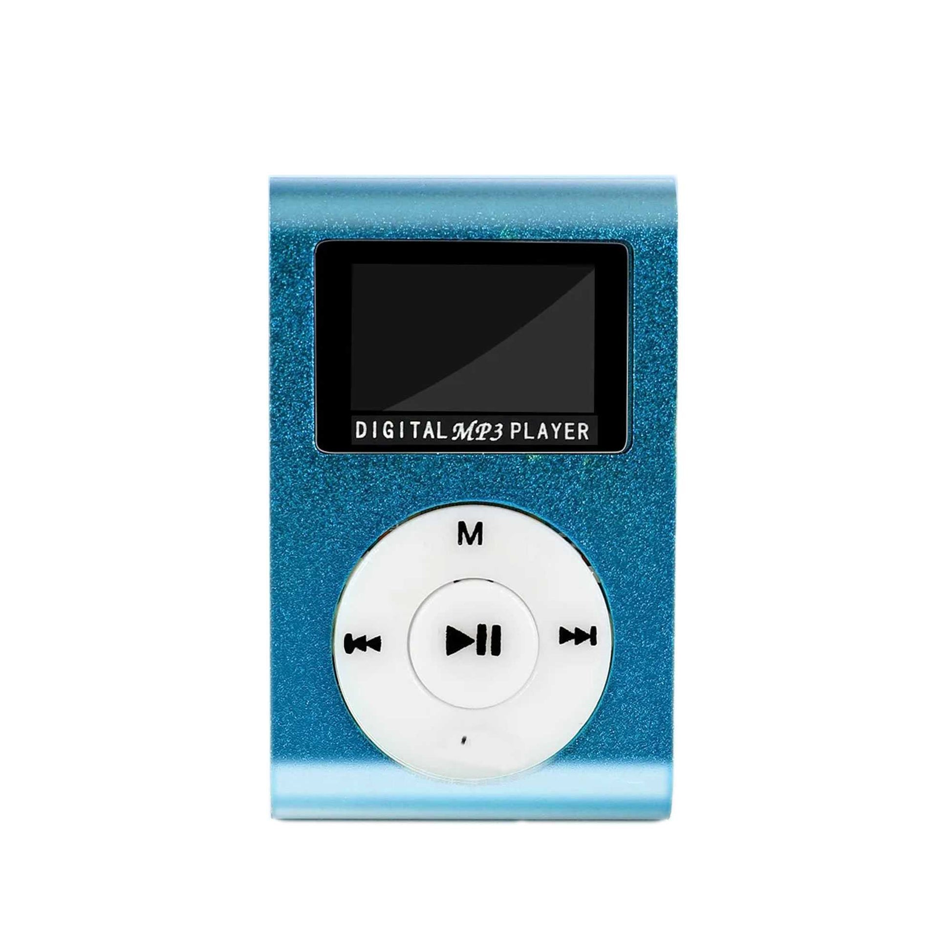 Lector Reproductor MP3 Player Azul Aluminio Puerto Mini USB Ranura