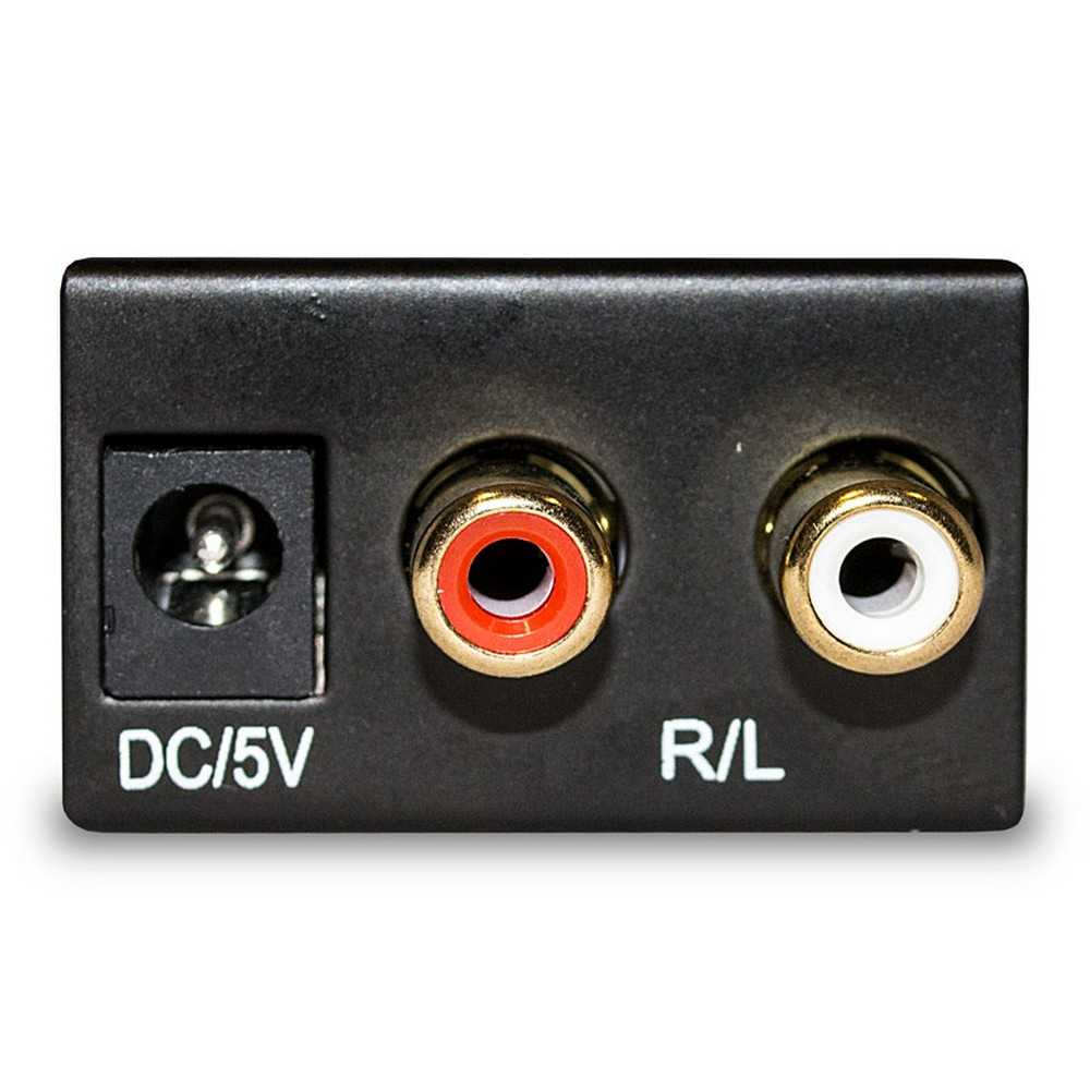 Cable Coaxial Óptico Digital a Analógico, RCA L/R, Convertidor de