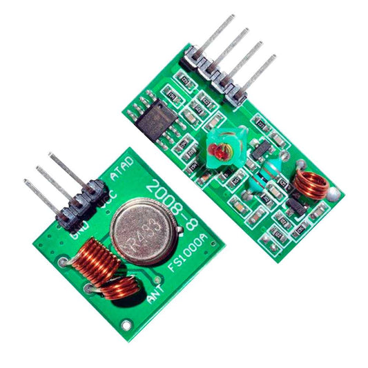 Conjunto Módulo Emisor Receptor Transmisor Inalámbrico Sin Cables RF 433MHz para Robótica Electrónica Raspberry Pi