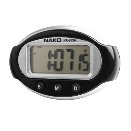 Reloj digital con soporte adhesivo para casa coche Fecha hora alarma Cronometro