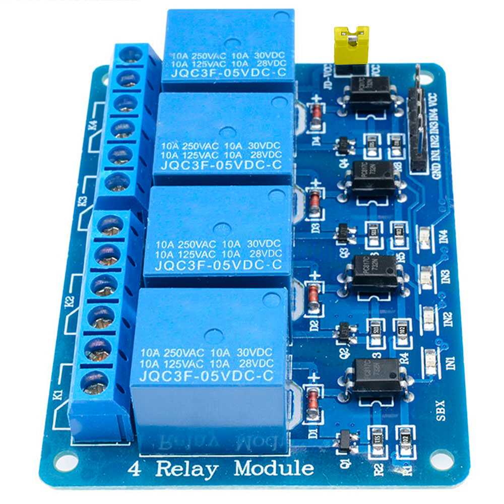 Placa Módulo de Relés de 4 Canales 5V 10A Optoacoplados para Proyectos Electronica Robotica Raspberry Pi Relay Shield