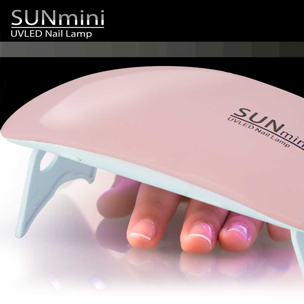 Lampara Secador de Uñas 6W LED UV Manicura Nail Art Esmalte Gel Acrilicas Rosa