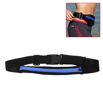 Riñonera Deportiva Azul Bolsa de Cintura con Cremallera Individual Simple 1 Bolsillo Cinturon Ajustable Banda